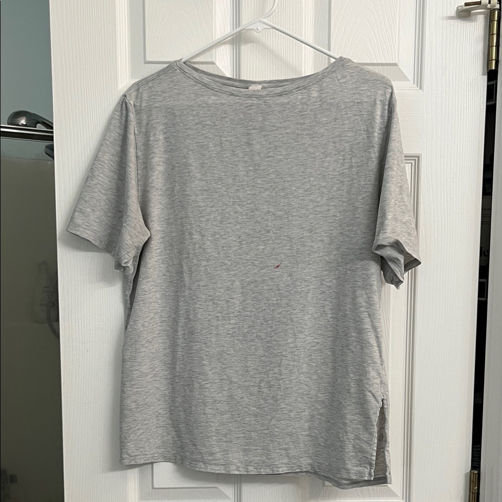 lululemon athletica Light Heather Gray Crew Neck Tee